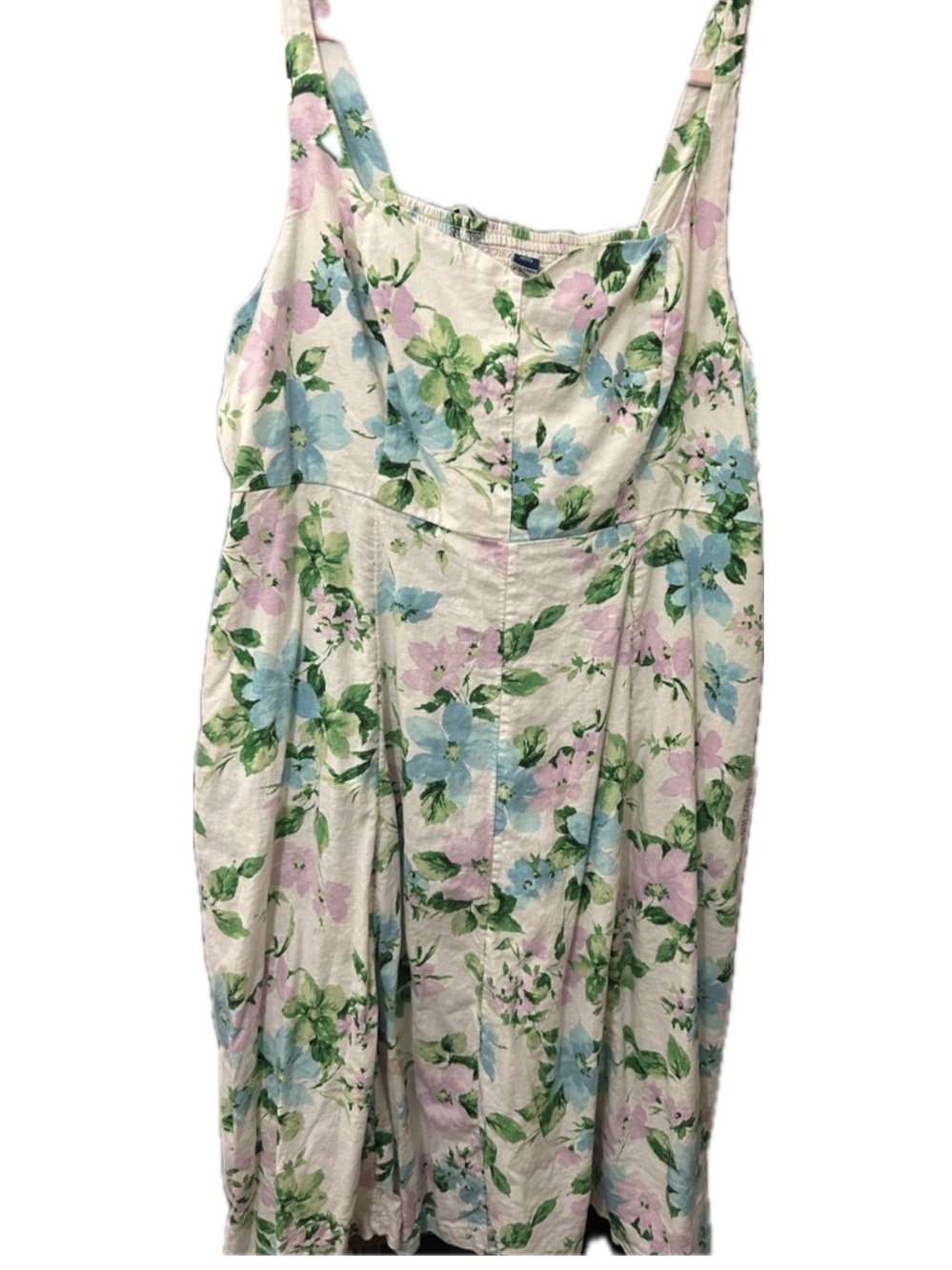 Old Navy Floral Linen Sundress in White - Summer Bridal Dress